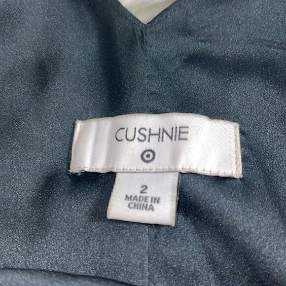 Cushnie X Target Dress womens Size 2 Slip wrap satin leopard Black Asymmetrical - Picture 8 of 10